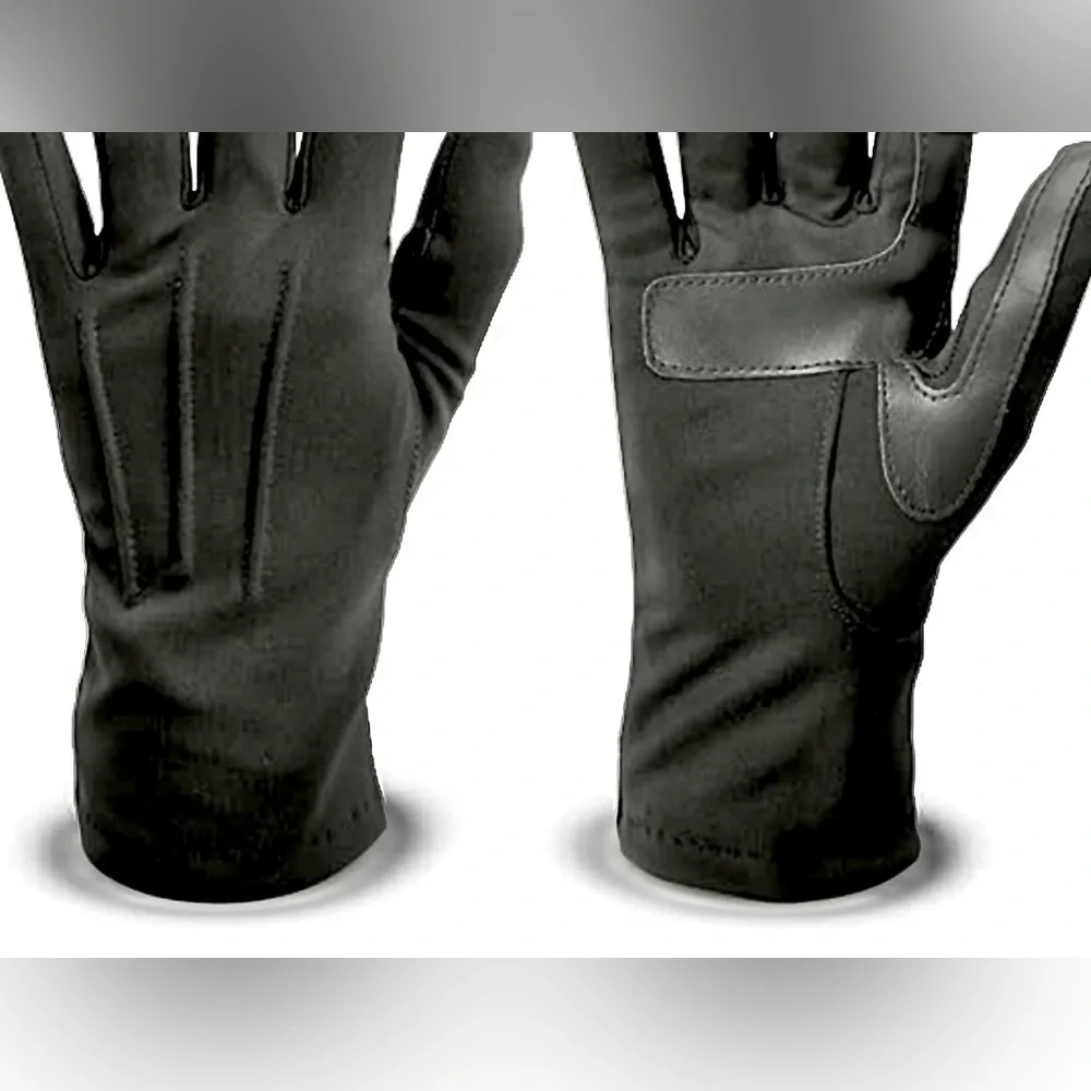 ISOTONER WMNS | BLK Spandex Cold Weather Stretch Gloves |  Fleece Lining | L/XL - Picture 10 of 10